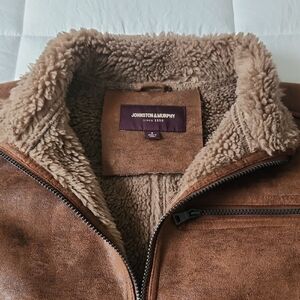 Johnston & Murphy Tan Faux Shearling Jacket